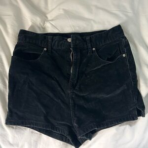 Corduroy Black BDG Jean Shorts High Rise